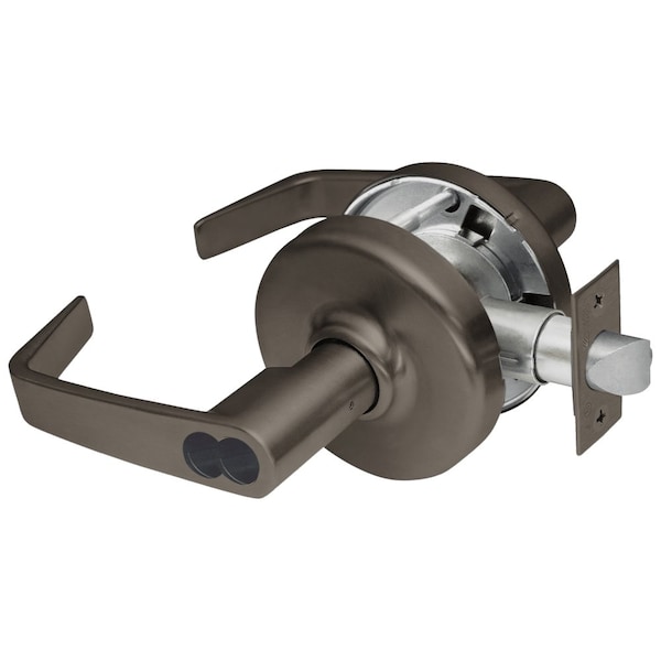 Grade 1 Storeroom/Closet Cylindrical Lock, Newport Lever, LFIC Less Core, Oil-Rubbed Bronze Finish,